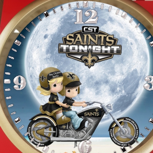 Precious moments nfl saints led light clock - Picture 2 of 5